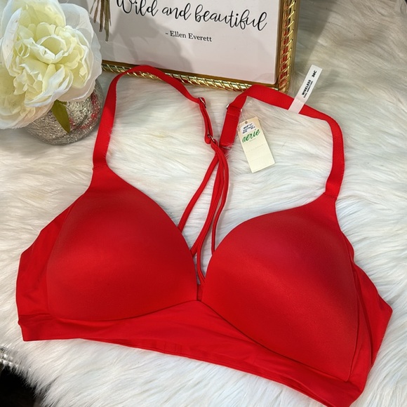 ❤️AERIE REAL SUNNIE WIRELESS LIGHTLY LINED STRAPPY BRA - Picture 6 of 9